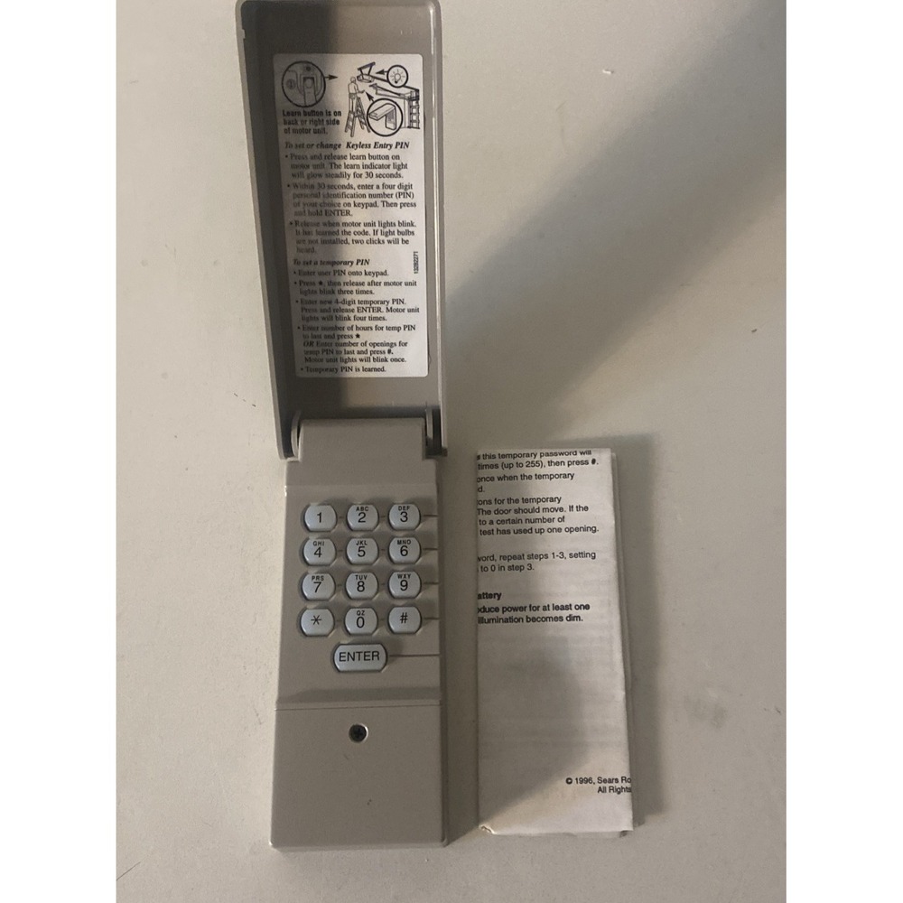 Sears Craftsman 139.53684 / 139.18795 Keyless Entry Garage Keypad